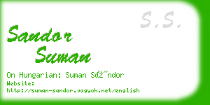 sandor suman business card